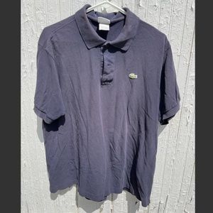 Men Lacoste Navy Collar Polo Size 6